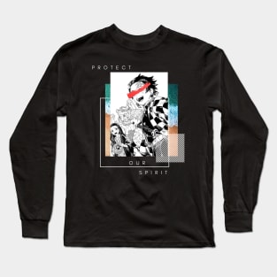 Protect Our Spirit - Demon Slayer Long Sleeve T-Shirt